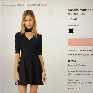 Susana Monaco Mock Neck Dress